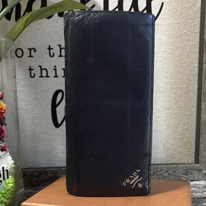 Prada Midnight Black Leather Wallet